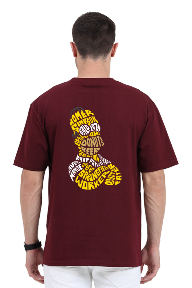 Premium Heavyweight Oversized T-shirt - SomethingNew - Simpson Folded Hands - Back Print