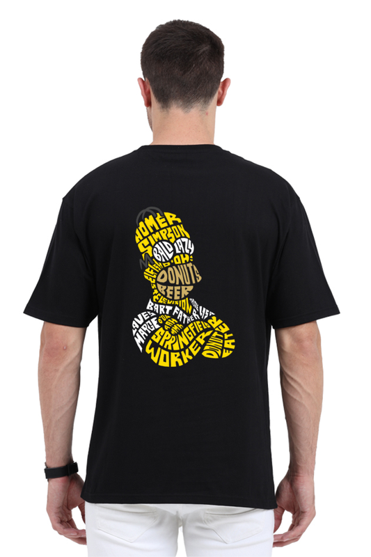 Premium Heavyweight Oversized T-shirt - SomethingNew - Simpson Folded Hands - Back Print