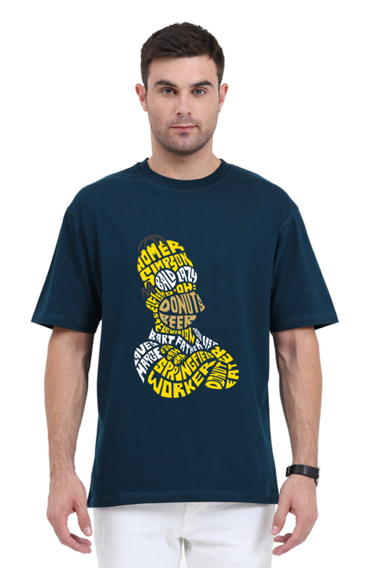 Premium Heavyweight Oversized T-shirt - SomethingNew - Simpson Folded Hands - Front Print