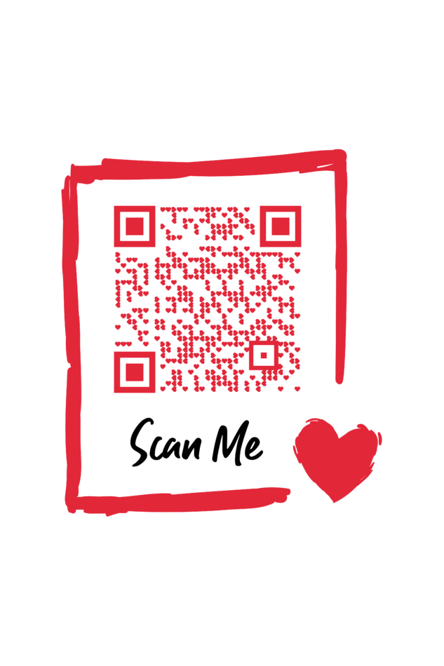 Customized QR Code Scannable Hoodie - Premium Heavyweight Ultra-Soft Oversized Drop Shoulder Hoodie - Red Rectangle Scan Me - Back Print